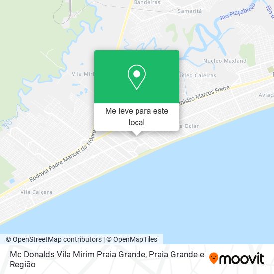 Mc Donalds Vila Mirim Praia Grande mapa