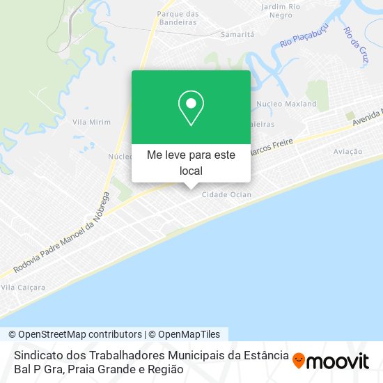 Sindicato dos Trabalhadores Municipais da Estância Bal P Gra mapa