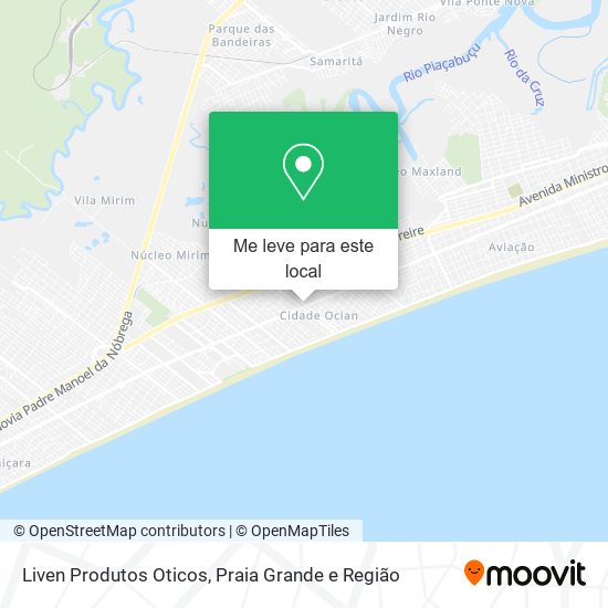 Liven Produtos Oticos mapa