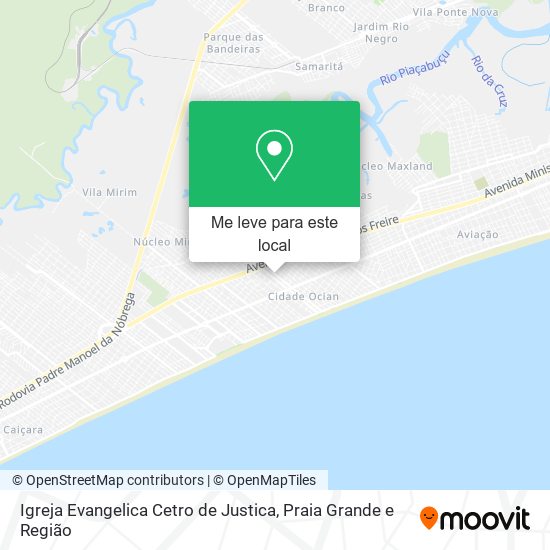 Igreja Evangelica Cetro de Justica mapa