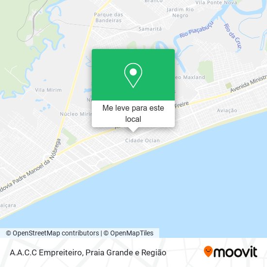 A.A.C.C Empreiteiro mapa