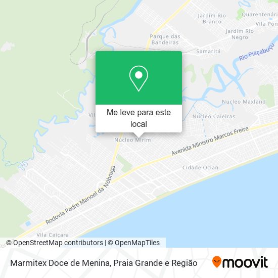 Marmitex Doce de Menina mapa