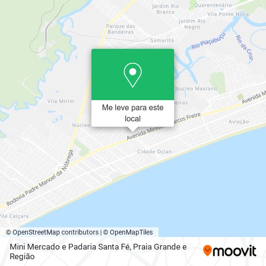 Mini Mercado e Padaria Santa Fé mapa