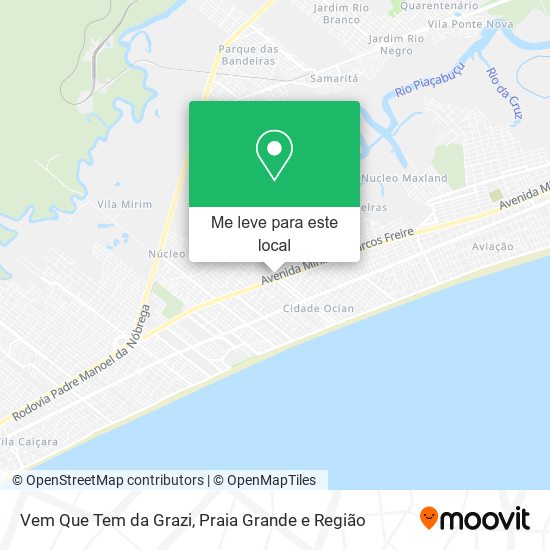 Vem Que Tem da Grazi mapa