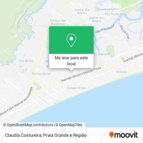 Claudia Costureira mapa