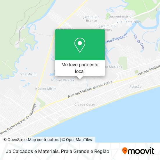 Jb Calcados e Materiais mapa