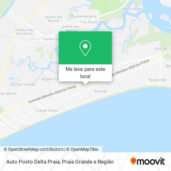 Auto Posto Delta Praia mapa