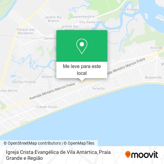 Igreja Crista Evangélica de Vila Antártica mapa