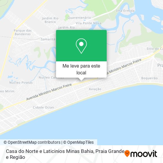 Casa do Norte e Laticinios Minas Bahia mapa