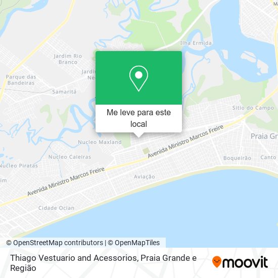 Thiago Vestuario and Acessorios mapa