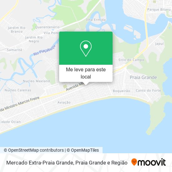 Mercado Extra-Praia Grande mapa