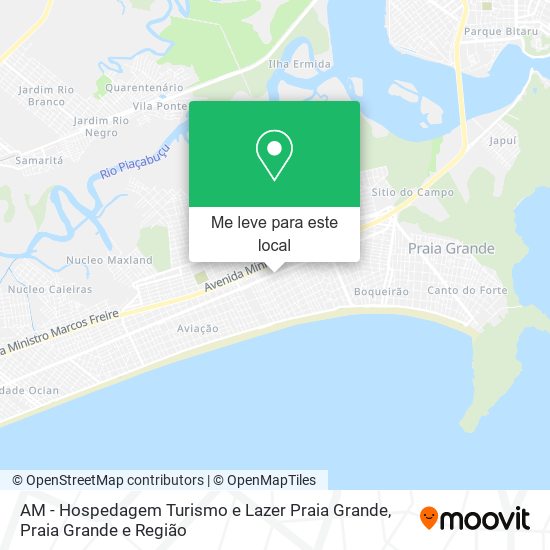 AM - Hospedagem Turismo e Lazer Praia Grande mapa