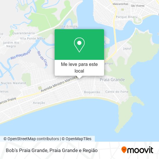 Bob's Praia Grande mapa