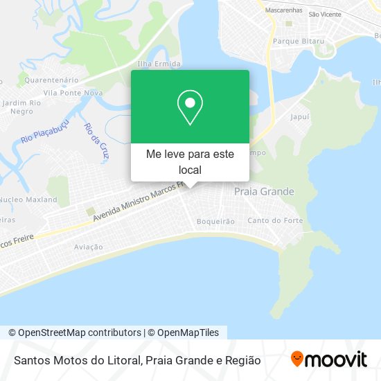 Santos Motos do Litoral mapa