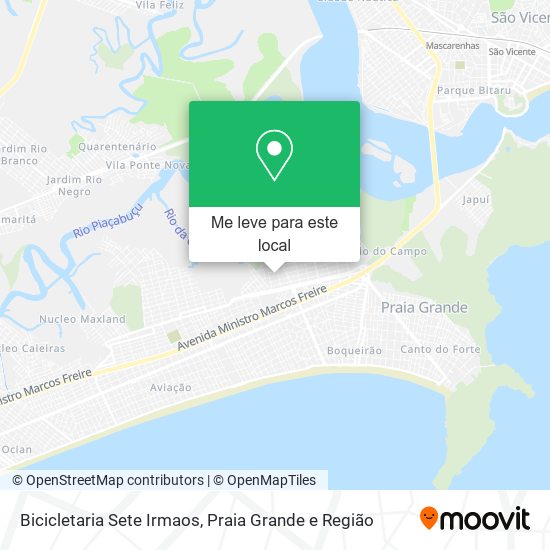 Bicicletaria Sete Irmaos mapa