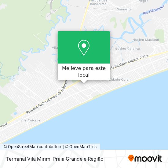 Terminal Vila Mirim mapa