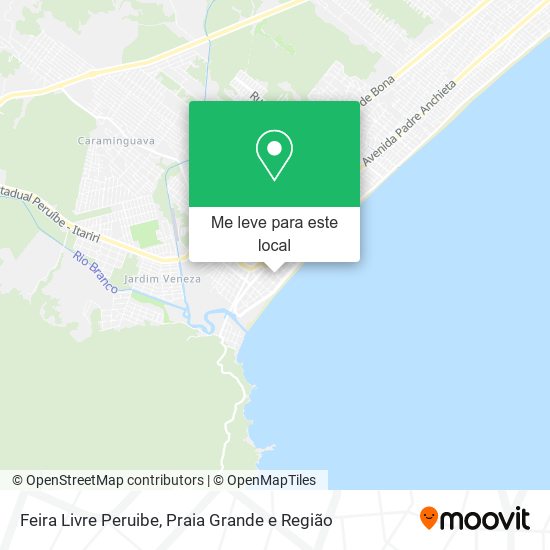 Feira Livre Peruibe mapa