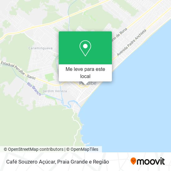 Café Souzero Açúcar mapa