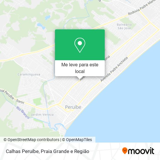 Calhas Peruíbe mapa