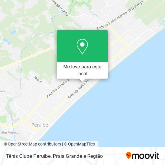 Tênis Clube Peruibe mapa