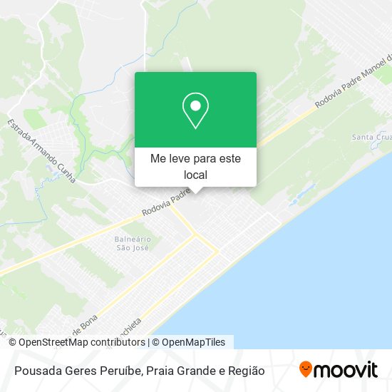 Pousada Geres Peruíbe mapa
