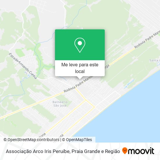 Associação Arco Iris Peruibe mapa