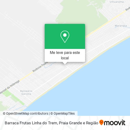 Barraca Frutas Linha do Trem mapa