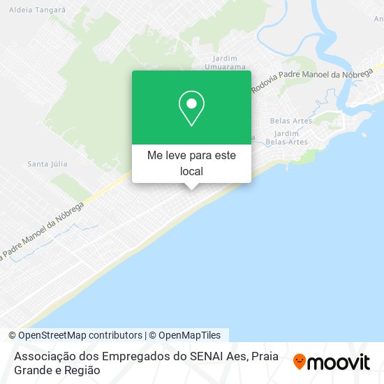 Associação dos Empregados do SENAI Aes mapa