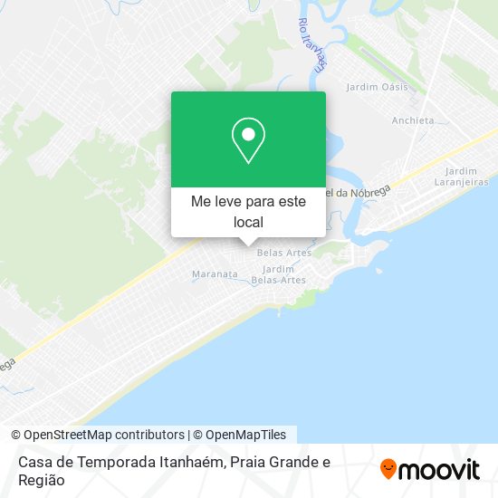 Casa de Temporada Itanhaém mapa