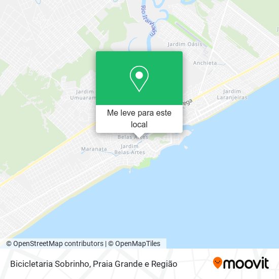 Bicicletaria Sobrinho mapa