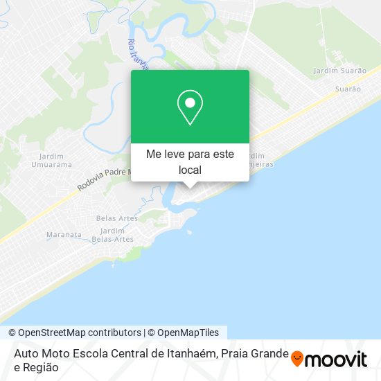 Auto Moto Escola Central de Itanhaém mapa