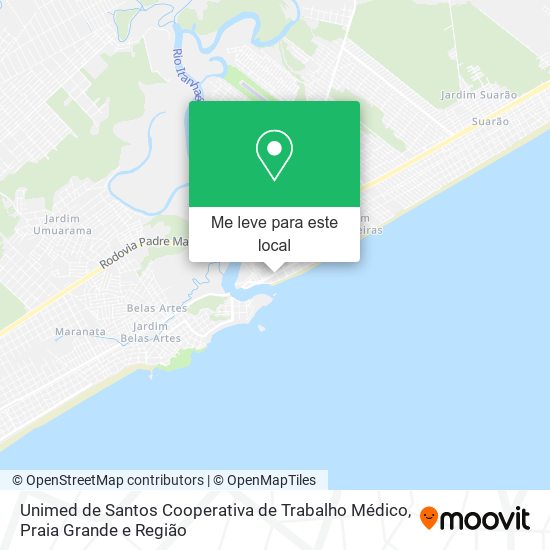 Unimed de Santos Cooperativa de Trabalho Médico mapa
