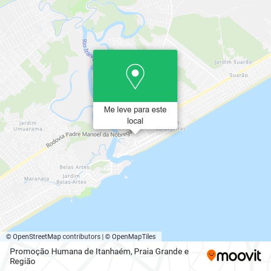 Promoção Humana de Itanhaém mapa