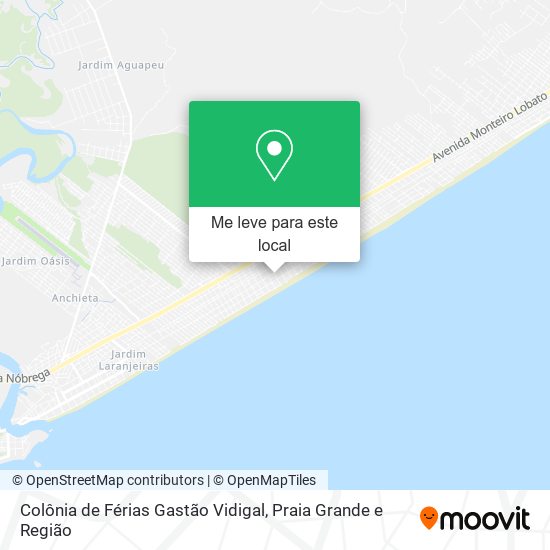 Colônia de Férias Gastão Vidigal mapa