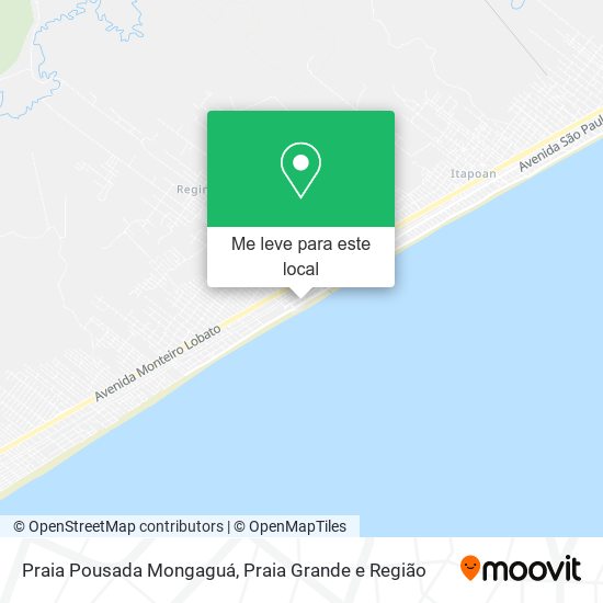 Praia Pousada Mongaguá mapa