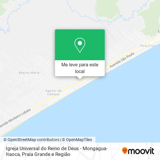 Igreja Universal do Reino de Deus - Mongagua-Itaoca mapa