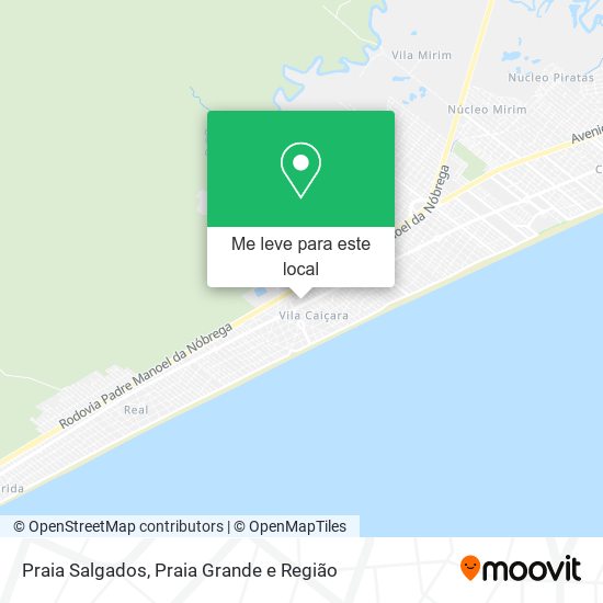 Praia Salgados mapa