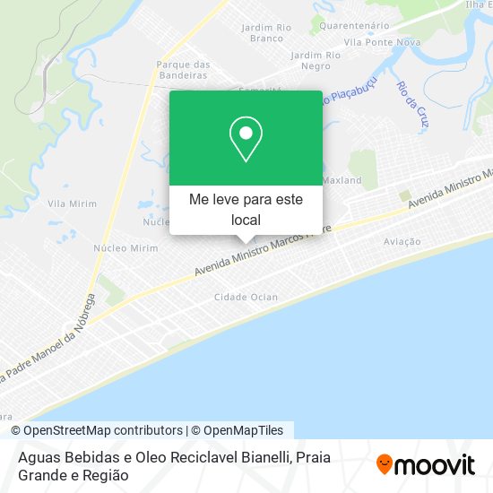 Aguas Bebidas e Oleo Reciclavel Bianelli mapa