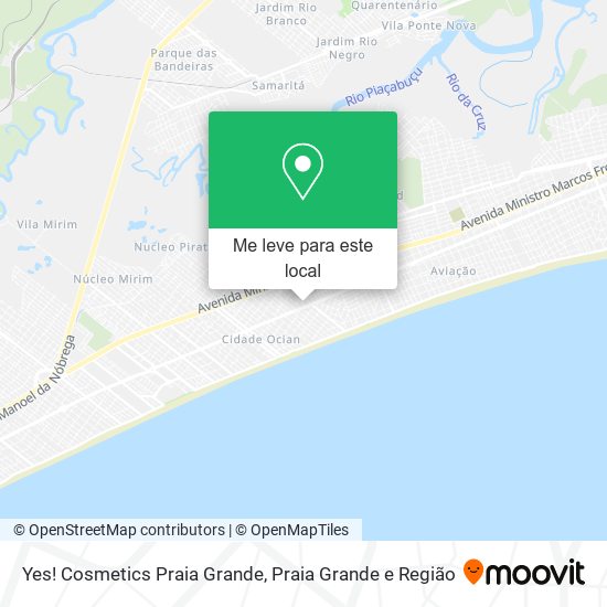 Yes! Cosmetics Praia Grande mapa