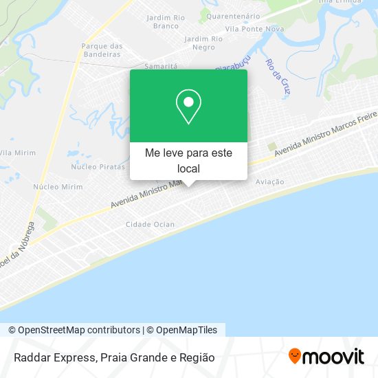 Raddar Express mapa