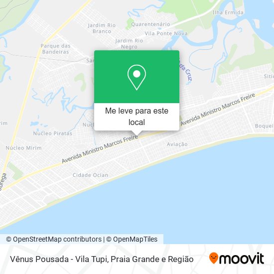 Vênus Pousada - Vila Tupi mapa