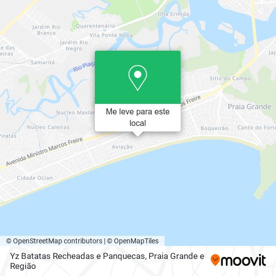 Yz Batatas Recheadas e Panquecas mapa