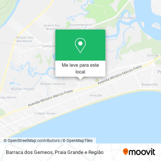Barraca dos Gemeos mapa