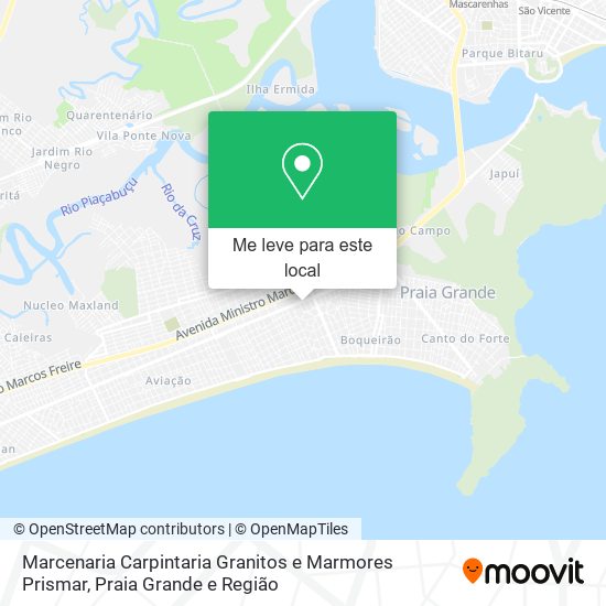 Marcenaria Carpintaria Granitos e Marmores Prismar mapa