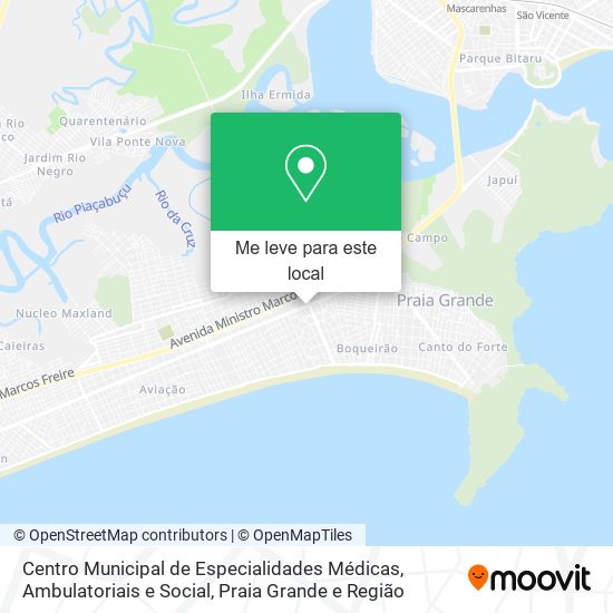 Centro Municipal de Especialidades Médicas, Ambulatoriais e Social mapa