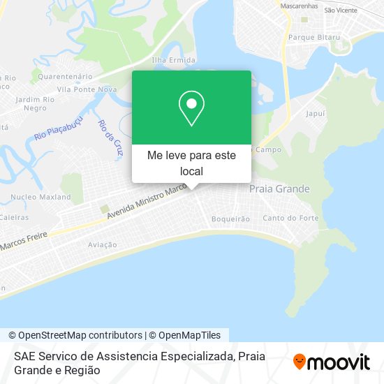 SAE Servico de Assistencia Especializada mapa