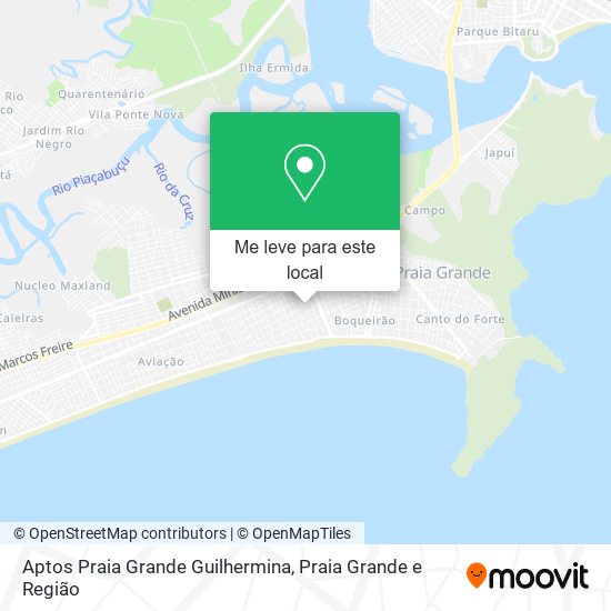 Aptos Praia Grande Guilhermina mapa