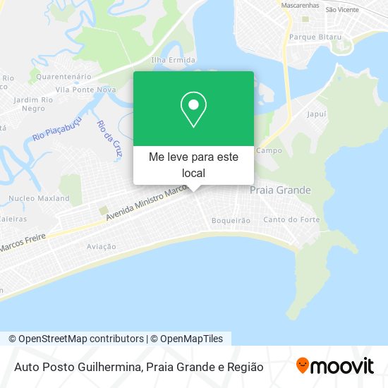 Auto Posto Guilhermina mapa