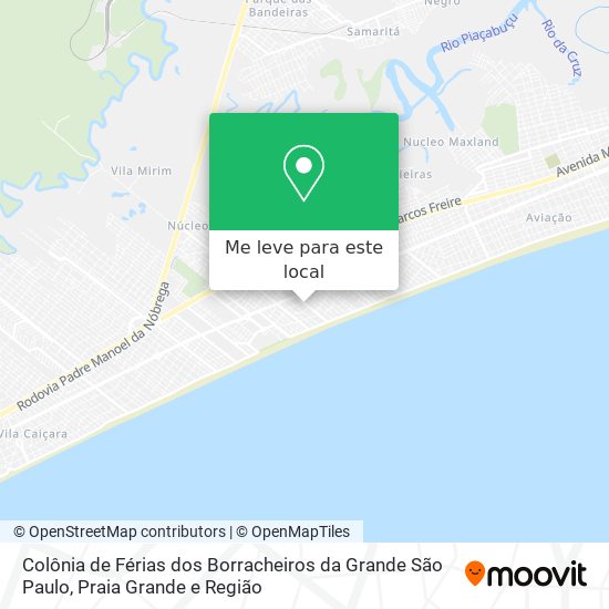 Colônia de Férias dos Borracheiros da Grande São Paulo mapa