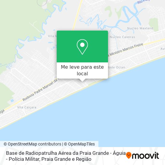 Base de Radiopatrulha Aérea da Praia Grande - Águia - Polícia Militar mapa